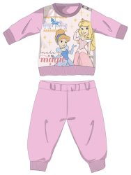   Disney Hercegnők téli vastag baba pizsama - pamut flanel pizsama - világosrózsaszín - 92