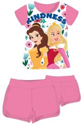   Disney Hercegnők pamut nyári együttes - póló-rövidnadrág szett - rózsaszín - 110