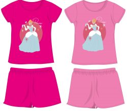   Disney Hercegnők pamut nyári együttes - póló-rövidnadrág szett - pink - 110