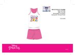   Disney Princess nyári ujjatlan gyerek pizsama - pamut pizsama - rózsaszín - 110