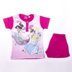   Rövid ujjú pamut gyerek pizsama - Disney Hercegnők - pink - 110