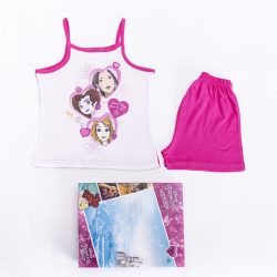  Hercegnők kislány pamut pizsama - ujjatlan pizsama - nyári együttes - pink - 122
