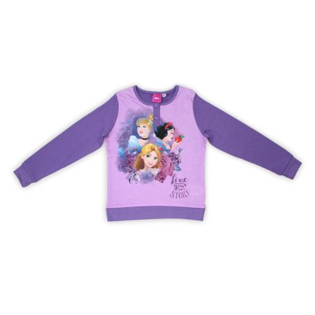 Téli pamut gyerek pizsama - Disney Hercegnők - lila - 122