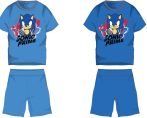   Sonic pamut nyári együttes - póló-rövidnadrág szett - középkék - 104