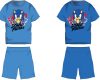 Sonic pamut nyári együttes - póló-rövidnadrág szett - középkék - 98