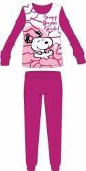   Snoopy női vékony pamut pizsama - jersey pizsama - pink - XL