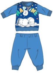  Snoopy hosszú vékony baba pizsama - pamut jersey pizsama - világoskék - 92
