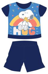  Snoopy rövid ujjú nyári pamut baba pizsama - sötétkék - 92