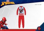   Téli pamut interlock gyerek pizsama - Pókember - piros - 140