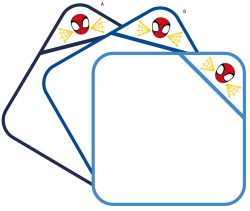   Pókember kapucnis babatörölköző hímzett mintával - 70 x 70 cm