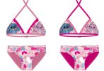   Stitch kétrészes fürdőruha kislányoknak - bikini háromszög felsőrésszel - rózsaszín - 104