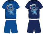   Disney Stitch pamut nyári együttes - póló-rövidnadrág szett - sötétkék - 128