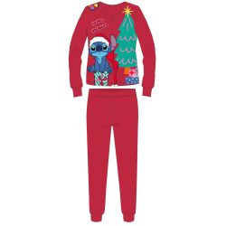  Stitch vastag interlock karácsonyi pamut pizsama kislányoknak