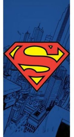 Superman gyerek strandtörölköző - 100% pamut - 70x140 cm - sötétkék