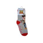   Csúszásgátlós gyerek bokazokni - Toy Story - teliplüss - szürke - 23-26