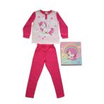   Hosszú vékony pamut gyerek pizsama - Unikornis - Jersey - pink - 98