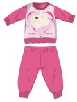   Unikornis téli pamut baba pizsama - interlock pizsama - pink - 80