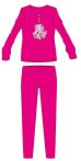   Unikornis pamut flanel pizsama - téli vastag gyerek pizsama - pink - 110