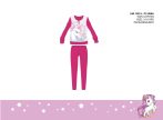   Unikornis vékony pamut gyerek pizsama - jersey pizsama - pink - 104