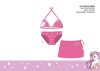 Unikornis fürdőruha szett kislányoknak - bikini háromszög felsőrésszel+szoknya - rózsaszín - 110 Unikornis fürdőruha szett kislányoknak - bikini háromszög felsőrésszel+szoknya - rózsaszín - 110