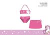 Unikornis fürdőruha szett kislányoknak - bikini+szoknya - rózsaszín - 104 Unikornis fürdőruha szett kislányoknak - bikini+szoknya - rózsaszín - 104
