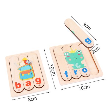 Angol tanuló puzzle oktató fajáték