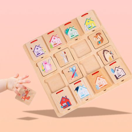 Hol bújt el, nyitogatós logikai fajáték