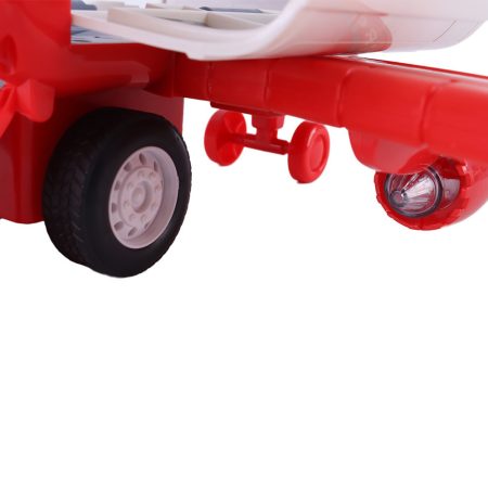 Tűzoltó szállító repülőgép, 4 tűzoltóautóval, kiegészítőkkel, fény- és hanghatásokkal