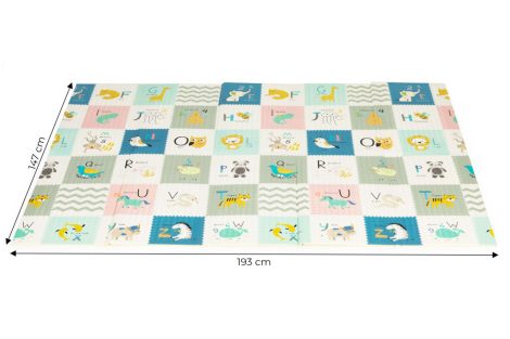 Oktató  játszószőnyeg kétoldalas összecsukható táskával