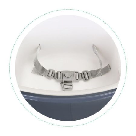 Etetőszék 2 az 1-ben tálcával övekkel fehér