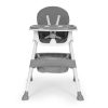 Gyerek etetőszék tálcával és kosárral 5 pontos biztonsági övvel szürke