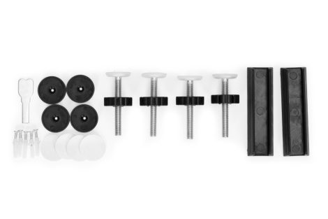 Biztonsági korlát 74-105 cm lépcsőkhöz és ajtókhoz fémből és fából fekete