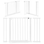   Biztonsági korlát 74-105 cm lépcsőkhöz és ajtókhoz acél fehér