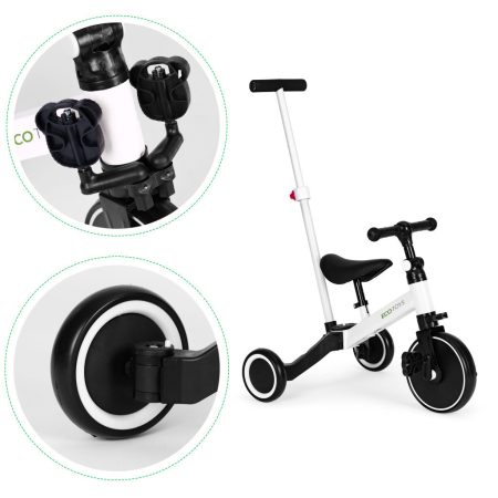 Háromkerekű tricikli tolókarral 2 az 1-ben