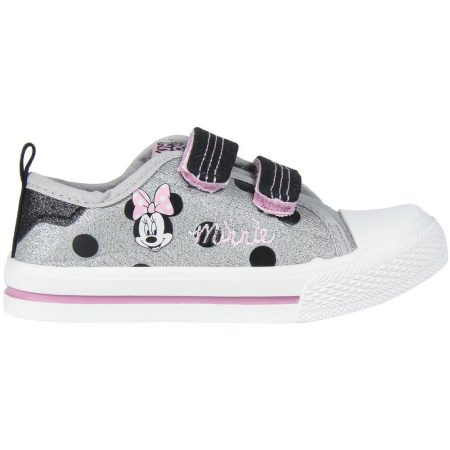 Minnie ezüst vászoncipő