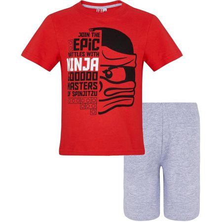 Lego Ninjago piros-szürke pizsama