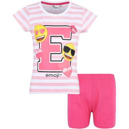 Emoji csíkos-pink pizsama