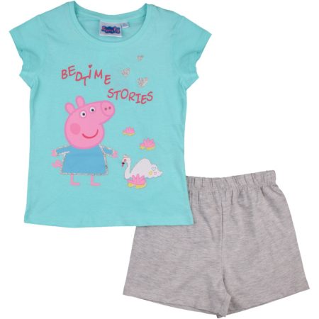 Peppa türkiz-szürke pizsama