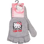 Hello Kitty szürke visszahajtható kesztyű