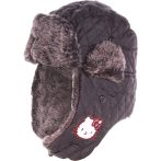 Hello Kitty fekete prémes sapka