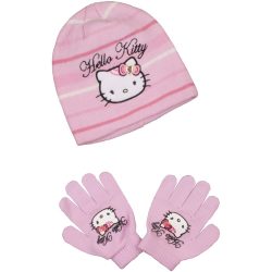 Hello Kitty rózsaszín sapka szett