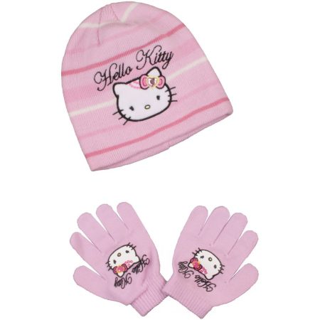 Hello Kitty rózsaszín sapka szett