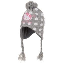 Hello Kitty pöttyös szürke sapka