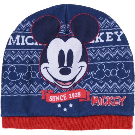 Mickey sötétkék sapka-kesztyű szett