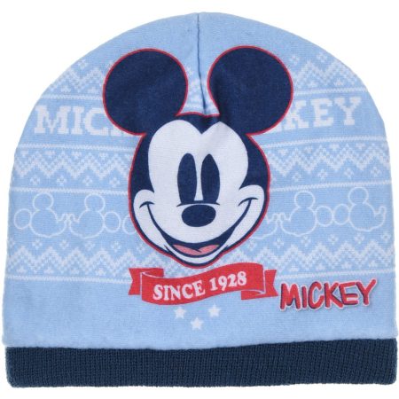 Mickey világoskék sapka-kesztyű szett