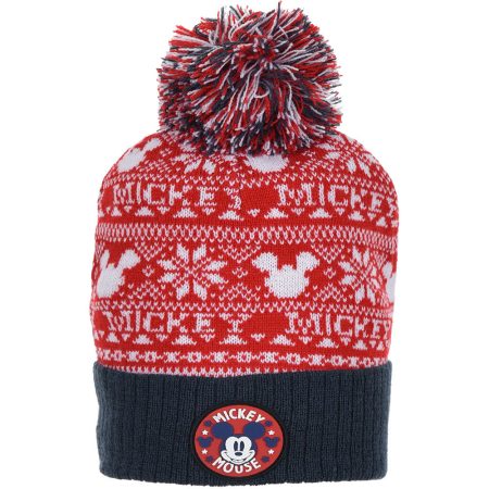 Mickey piros sapka-kesztyű szett