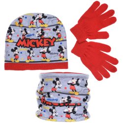 Mickey szürke sapka-sál szett