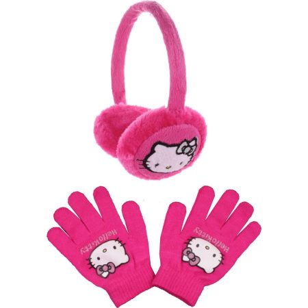 Hello Kitty fukszia állítható fülvédő szett