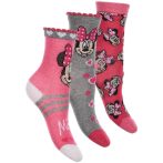 Minnie-szürke-csíkos zokni szett