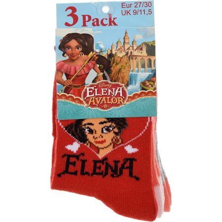 Elena piros-lazac-szürke zokni szett